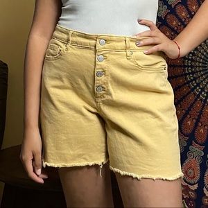 Brand New High Waisted Yellow Shorts